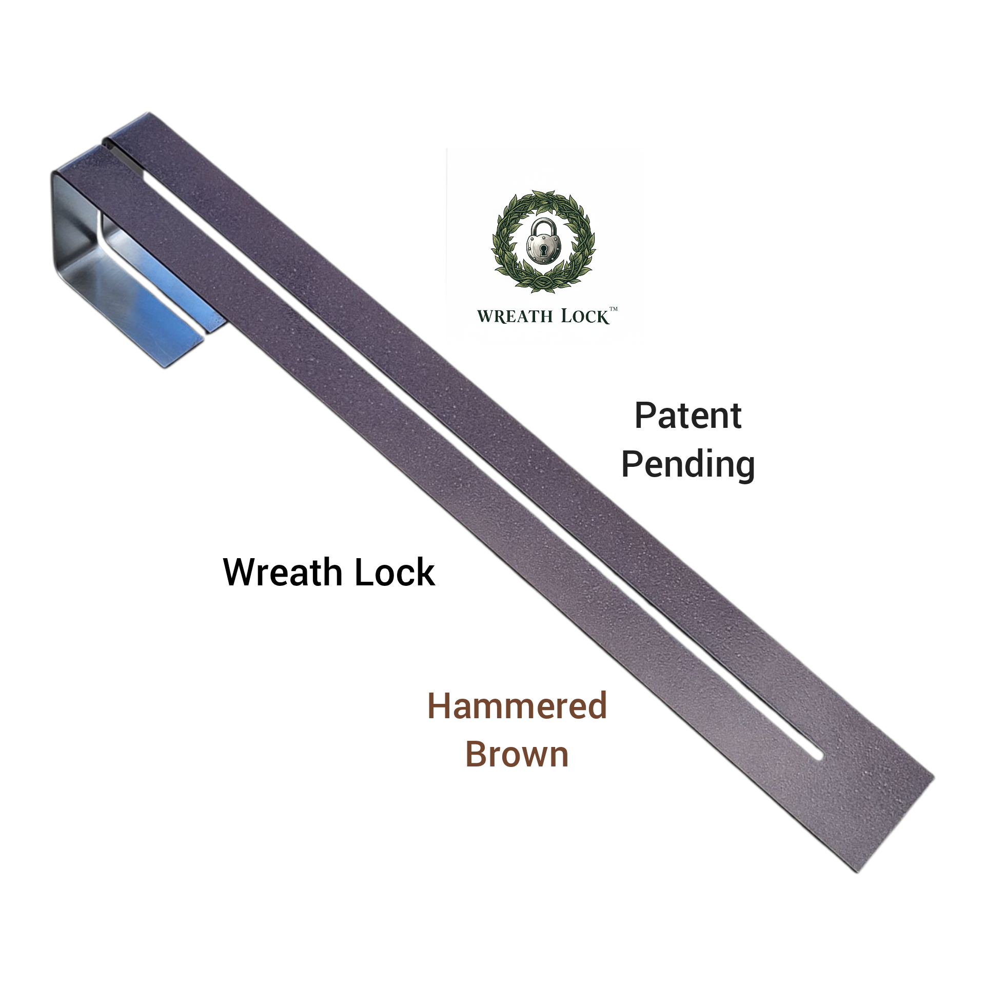 NEW 12" Painted Wreath Lock| Anti-Theft Wreath Hanger| Colored Hanger| Wreath Hook| Secure Wreath Lock for Door| Adapter Included