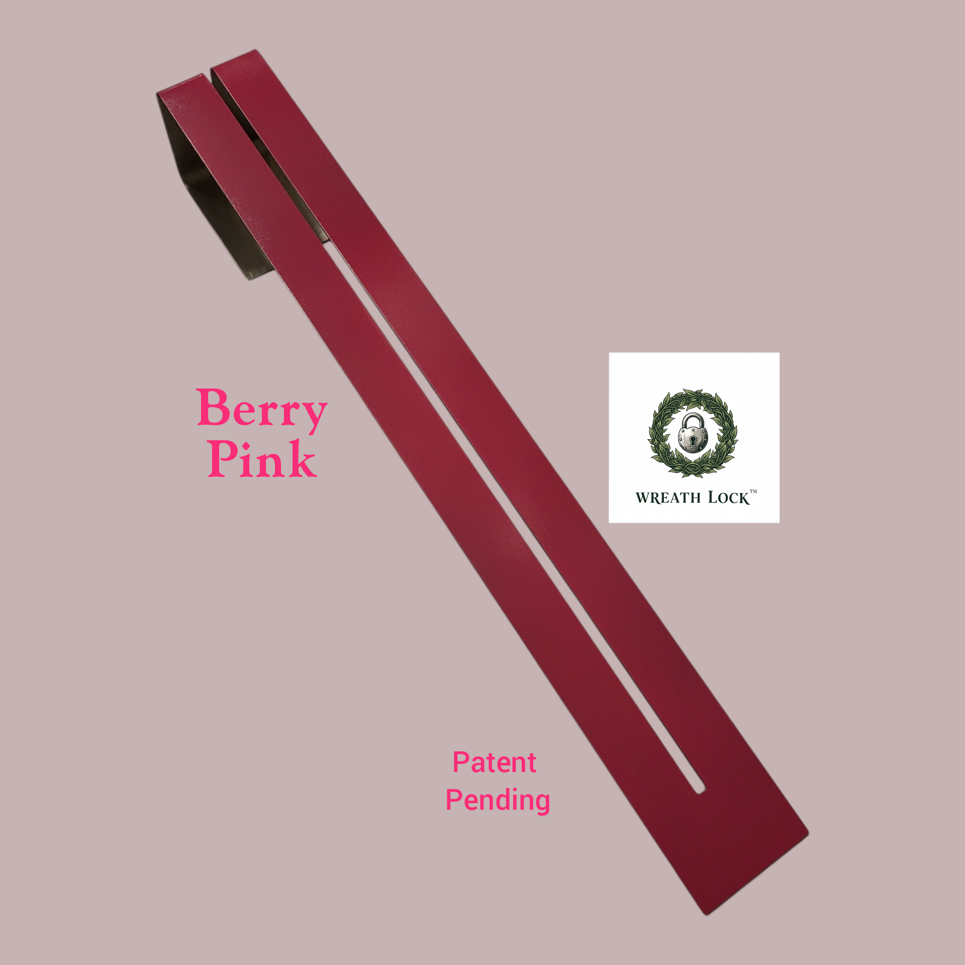 NEW 12" Painted Wreath Lock| Anti-Theft Wreath Hanger| Colored Hanger| Wreath Hook| Secure Wreath Lock for Door| Adapter Included