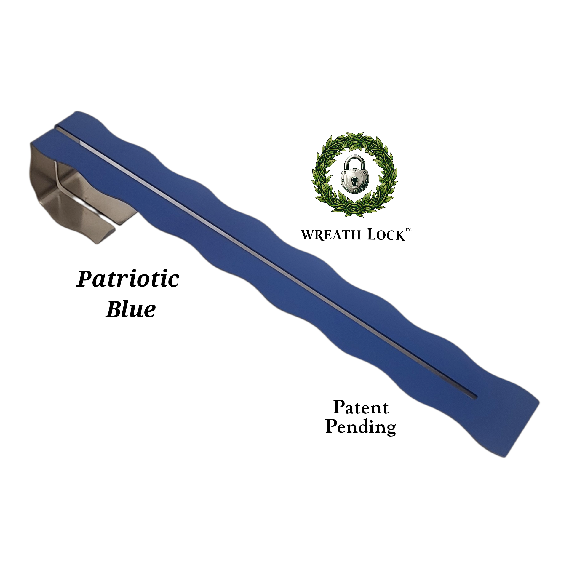 NEW Wreath Lock™ 12" Stainless Steel Anti-Theft Wreath Hanger – Wave Design-Colored options