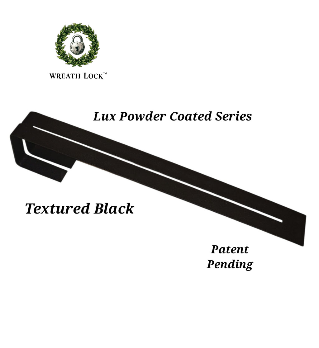 NEW 12" Wreath Lock Lux Series Anti-Theft Security Device–Premium Powder Coated Wreath Hanger, Weather/Rust/Scratch Resistant (Pat. Pending)