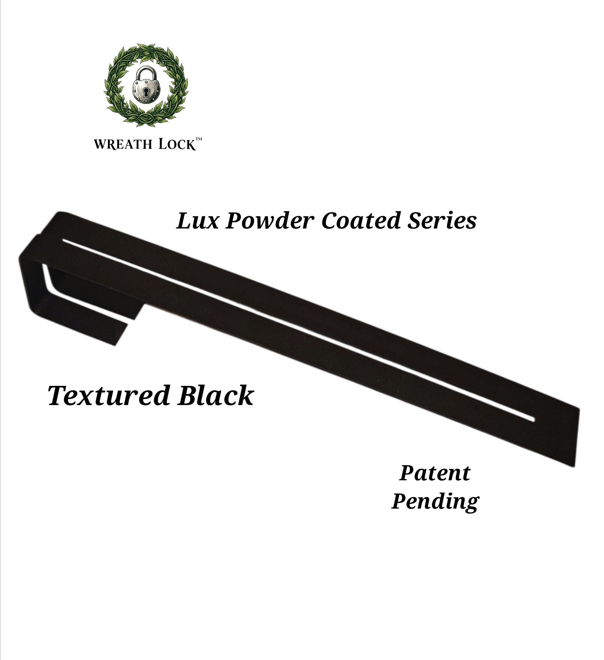NEW 12" Wreath Lock Lux Series Anti-Theft Security Device–Premium Powder Coated Wreath Hanger, Weather/Rust/Scratch Resistant (Pat. Pending)