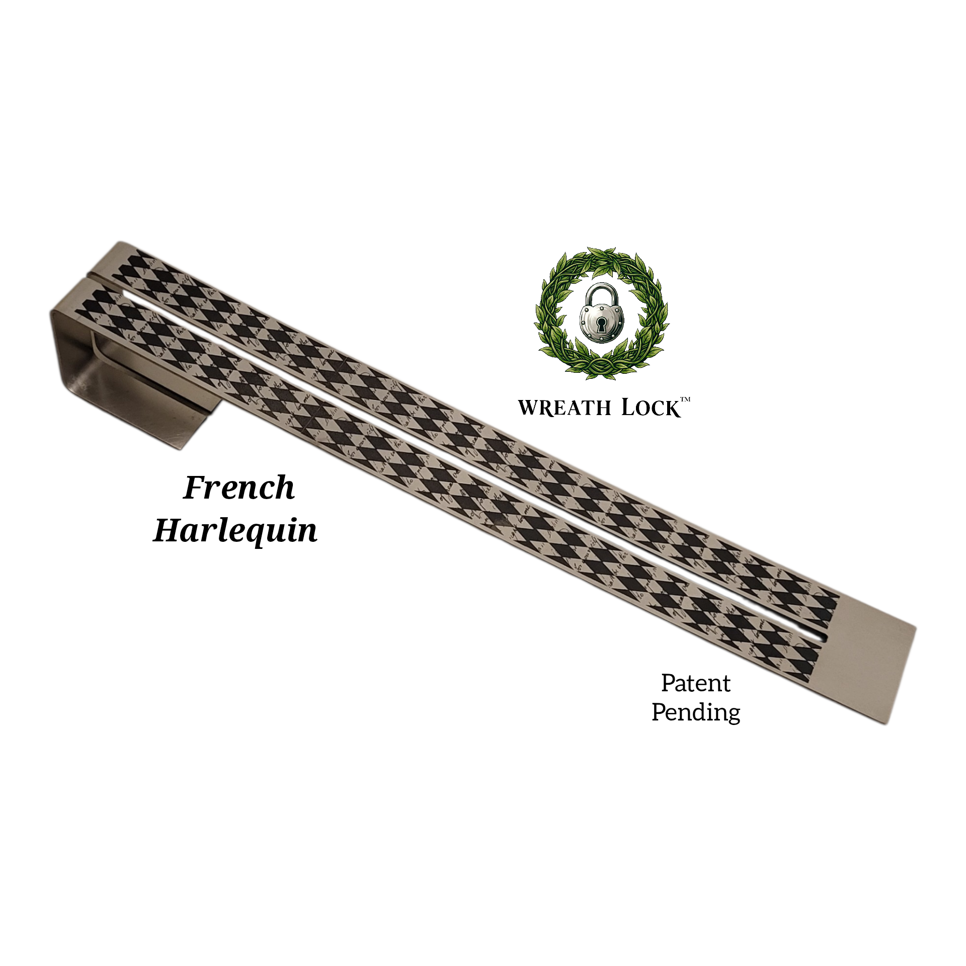 NEW 12" Length Engraved Wreath Lock-Various Designs (Adaptor Included)